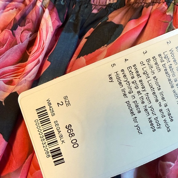 lululemon athletica Pink Navy Floral Smocked Circle Skirt - Picture 3 of 4